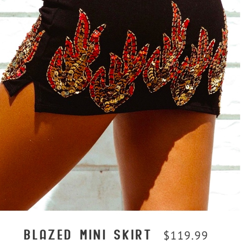 Her Pony the Label Black Blaze Mini Skirt